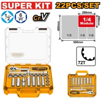 Set de capuri tubulare 22 buc INGCO HKTS12226