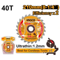 Диск по дереву 210mm 40T INGCO TSB2103