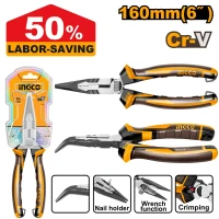 Clește cu vârful curbat 160 mm INGCO HHBNP28168
