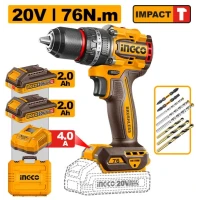 Шуруповёрт аккумуляторный 2.2.0Ah 20V 76N.m INGCO CIDLI207686