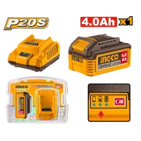 Set Incarcator + Acumulator 20V/1*4,0Ah INDUSTRIAL INGCO FBCPK1012
