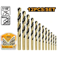 Set burgiuri pentru metal 19 buc 1-10mm INGCO AKDB9190 Set burgiuri pentru metal 19 buc 1-10mm INGCO AKDB9190