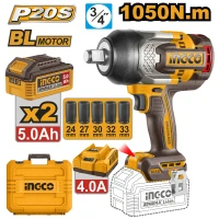 Masina de insurubat cu acumulator 20V/2*5.0Ah 1050Nm INDUSTRIAL INGCO CIWLI20105