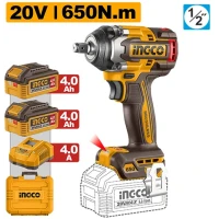 Гайковёрт аккумуляторный ударный 20V/2*4.0Ah INDUSTRIAL 650 Nm INGCO CIWLI2065