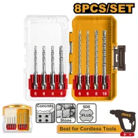 Set burghii mixte 8buc INGCO AKDL11806 Set burghii mixte 8buc INGCO AKDL11806