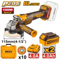 Болгарка аккумуляторная 115mm 2*4.0Ah 1000W INDUSTRIAL INGCO CAGLI271532 Болгарка аккумуляторная 115mm 2*4.0Ah 1000W INDUSTRIAL INGCO CAGLI271532