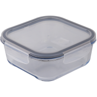 Vas patrat pentru depozitare 13 cm x 13 cm (520 cc) cu capac din plastic cu orificiu de ventilare, Borart Vas patrat pentru depozitare 13 cm x 13 cm (520 cc) cu capac din plastic cu orificiu de ventilare, Borart