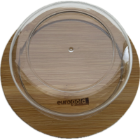 Platou din bambus cu capac din plastic, 15.5 x 15.5 x 5.1 cm, Eurogold