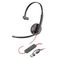 Наушники Poly Blackwire 3210 моно USB-C + адаптер USB-C/A Наушники Poly Blackwire 3210 моно USB-C + адаптер USB-C/A