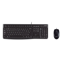 Logitech Wired Combo MK120, Tastatură și Mouse, Profil subțire, Rezistent la apă, Tastare silențioasă, USB, Negru, Dispunere rusească Logitech Wired Combo MK120, Tastatură și Mouse, Profil subțire, Rezistent la apă, Tastare silențioasă, USB, Negru, Dispunere rusească