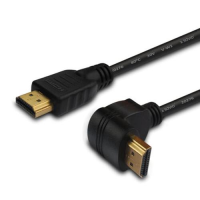 Cablu HDMI M la HDMI90° M 1.5m v1.4 SAVIO CL-04 placat cu aur, ethernet / 3D Cablu HDMI M la HDMI90° M 1.5m v1.4 SAVIO CL-04 placat cu aur, ethernet / 3D