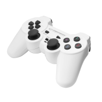Gamepad Esperanza WARRIOR EGG102W Alb/Negru, Game Pad cu vibrație, 15 butoane, 2 joystick-uri, design ergonomic, 2 moduri (analog și digital), material moale