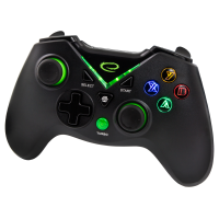 Gamepad Esperanza PIRATE EGG114K Negru, 2 joystick-uri analogice, 12 butoane de acțiune, 2 moduri (analogic și digital), D-Pad cu 8 direcții, PC Win / Xbox One, compatibil X/S, port USB
