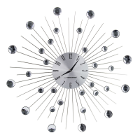 Ceas de perete Esperanza BOSTON EHC002 Gri, 50 cm, decorat cu diamante (sticlă acrilică), suprafață din aluminiu, mișcare silențioasă, cârlig pentru instalare ușoară Ceas de perete Esperanza BOSTON EHC002 Gri, 50 cm, decorat cu diamante (sticlă acrilică), suprafață din aluminiu, mișcare silențioasă, cârlig pentru instalare ușoară