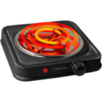 Электрическая плита Esperanza ETNA EKH012K, 1000W Черная, 5 температурных режимов, термостатическая защита от перегрева, Индикаторный свет (включено / выключено), Термостойкие материалы Электрическая плита Esperanza ETNA EKH012K, 1000W Черная, 5 температурных режимов, термостатическая защита от перегрева, Индикаторный свет (включено / выключено), Термостойкие материалы