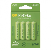 Аккумуляторы GP Batteries, ReCyko 2600mAh AA (LR6) 1.2V NiMH, бумажная коробка 4 шт. 