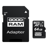 64GB GoodRAM micro SDHC Class10 UHS-I + adaptor SD, Viteza maximă: 100MB/s M1AA-0640R12 64GB GoodRAM micro SDHC Class10 UHS-I + adaptor SD, Viteza maximă: 100MB/s M1AA-0640R12