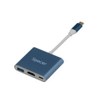 DOCKING Station Spacer универсальный 3 в 1, подключение Type-C USB 3.1, USB 3.0 x 1, видеопорты HDMI x 1, поддерживает до 4K (30Hz), PD 3.0 до 87W DOCKING Station Spacer универсальный 3 в 1, подключение Type-C USB 3.1, USB 3.0 x 1, видеопорты HDMI x 1, поддерживает до 4K (30Hz), PD 3.0 до 87W