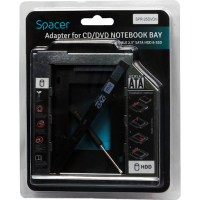 Rack Caddy Spacer HDD/ SSD для CD/DVD Bay, для Ноутбука, Нормальный, 12mm, SPR-25DVDN