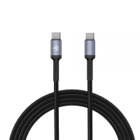 Cablu Type-C la Type-C, 3A, PD60W, Nylon, 1m, Tellur Black TLL155374 Cablu Type-C la Type-C, 3A, PD60W, Nylon, 1m, Tellur Black TLL155374