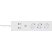 Prelungitor WiFi, 3 porturi, 4*USB 4A, 2200W, 10A, 1.8m, Tellur White TLL331031 Prelungitor WiFi, 3 porturi, 4*USB 4A, 2200W, 10A, 1.8m, Tellur White TLL331031