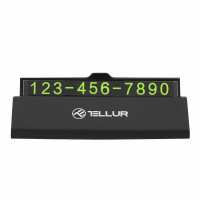 Автомобильная подставка, магнитный фосфоресцирующий номер, Tellur чёрный  TLL171101
