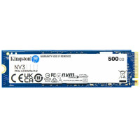 M.2 SSD NVMe 500GB Kingston NV3, Interfață: PCIe4.0 x4 / NVMe1.3, M2 Tip 2280 factor de formă, Citiri secvențiale 5000 MB/s, Scrieri secvențiale 3000 MB/s, S