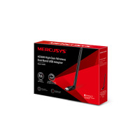 MERCUSYS MU6H AC650 Беспроводной двухдиапазонный USB-адаптер с высоким усилением, СКОРОСТЬ: 200 Мбит/с на 2.4 ГГц + 433 Мбит/с на 5 ГГц, ХАРАКТЕРИСТИКИ: 1× внешняя антенна с высоким усилением, USB 2 MERCUSYS MU6H AC650 Беспроводной двухдиапазонный USB-адаптер с высоким усилением, СКОРОСТЬ: 200 Мбит/с на 2.4 ГГц + 433 Мбит/с на 5 ГГц, ХАРАКТЕРИСТИКИ: 1× внешняя антенна с высоким усилением, USB 2