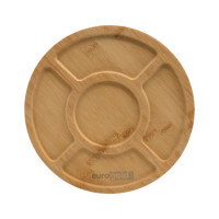 Круглый бамбуковый поднос ассорти с 5 отделениями, 25 x 25cm, Eurogold Круглый бамбуковый поднос ассорти с 5 отделениями, 25 x 25cm, Eurogold