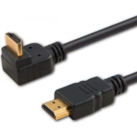 Кабель HDMI M на HDMI90° M  3m  4K v2.0  SAVIO CL-109 с золотым покрытием, ethernet / 3D