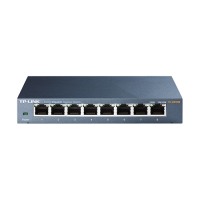 TP-LINK TL-SG108 Настольный гигабитный коммутатор с 8 портами, 8 10/100/1000M RJ45 порты, стальной корпус
