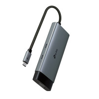 TP-Link UH5020C Концентратор USB C, 5 в 1 Док-станция USB C на HDMI, Адаптер HDMI 4K, 2 Док-станция с портами USB-A, Многопортовый адаптер USB C 3.0, 100W Быстрая зарядка,