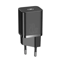 Универсальное зарядное устройство для дома Baseus Super Si, 1xUSB Type-C, 20W, 5V/3A, Черный  CCSUP-B01