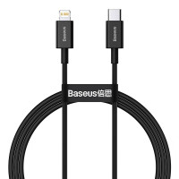 Кабель Type-C - Lightning, PD 20W, 1m, Baseus Superior Черный CATLYS-A01 Кабель Type-C - Lightning, PD 20W, 1m, Baseus Superior Черный CATLYS-A01