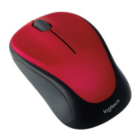 Mouse Logitech fără fir M235, 1000 DPI, roșu
