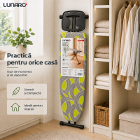 Masa de calcat LUNARO VERA-BK, plasa metalica, 120 x 38 cm, negru Masa de calcat LUNARO VERA-BK, plasa metalica, 120 x 38 cm, negru