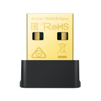 USB-адаптер TP-Link Archer T600UB Nano AC600 Nano двухдиапазонный Wi-Fi Bluetooth 4.2