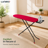 Masa de calcat LUNARO NEO-BK, plasă metalică, 110 x 30 cm, negru