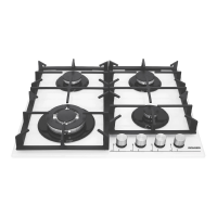 Plita de gaz incorporabila Wolser WL-KF 6400 White Glass FFD Plita de gaz incorporabila Wolser WL-KF 6400 White Glass FFD