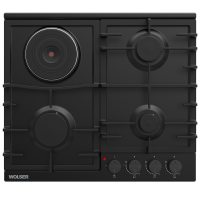 Комбинированная варочная поверхность Wolser WL-BRD 603G1EL BLACK EN FFD