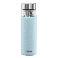 Xavax 181598, Drinking Bottle, 450 ml, Glass, Blue