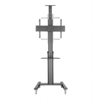 Suport TV Gembird TVS-70T-02, 37-70-; Negru, VESA; max 70kg, Suport de podea TV din aluminiu cu roti pivotante Suport TV Gembird TVS-70T-02, 37-70-; Negru, VESA; max 70kg, Suport de podea TV din aluminiu cu roti pivotante