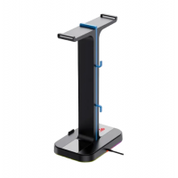 Gaming Headset Stand Havit TH650, 270x150x100mm, 2xUSB 2.0, RGB, Cable organizer
