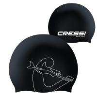 Шапочка для плавания Cressi-Sub Eddie black/white Шапочка для плавания Cressi-Sub Eddie black/white