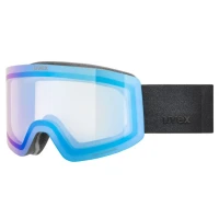 Горнолыжная маска Uvex Provoqe V black matt dl/blue-clear Горнолыжная маска Uvex Provoqe V black matt dl/blue-clear