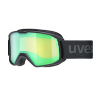Горнолыжная маска Uvex Elemnt FM black mat dl/green-lgl Горнолыжная маска Uvex Elemnt FM black mat dl/green-lgl