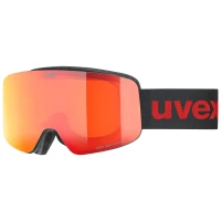 Горнолыжная маска Uvex Pwdr FM black matt dl/red-clear Горнолыжная маска Uvex Pwdr FM black matt dl/red-clear
