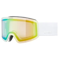 Горнолыжная маска Uvex Provoqe V white matt dl/green-clear Горнолыжная маска Uvex Provoqe V white matt dl/green-clear