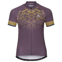 Tricou ciclism Odlo Fujin Print Light full-zip Wmn (Culoare: grey; Mărime: S)
