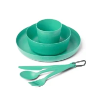 Set de vesela STS Camp Dinnerware Set Mesh Sack 6 pcs (Culoare: light green) Set de vesela STS Camp Dinnerware Set Mesh Sack 6 pcs (Culoare: light green)